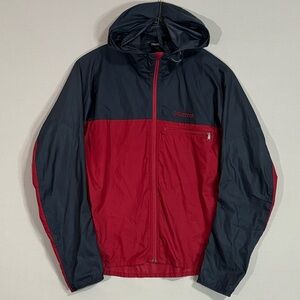 Marmot Red Gray Hooded Windbreaker Jacket Men’s Large *Read Description*